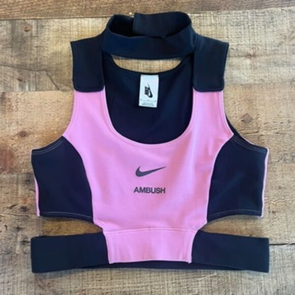 Nike x Ambush NRG Crop Top Pink Black Medium Cut Out Choker - Picture 4 of 11